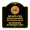 Signmission Do Not Lock Bicycles Here No Estacione Su Bicicleta Aqui With No Bicycle Graphic, BG-1818-24148 A-DES-BG-1818-24148 - alternate 1